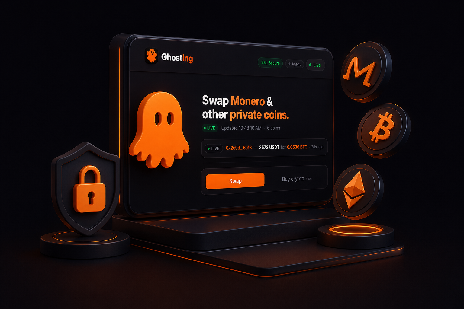 Exchange crypto with ghosting.us